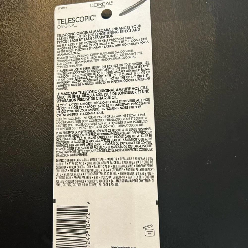 🦋 L'Oreal Telescopic Original Mascara - Black New FullSz